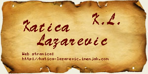 Katica Lazarević vizit kartica